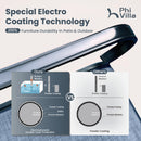 7-Piece Outdoor Dining Set with Textilene Swivel Chairs for Garden,Deck PHI VILLA