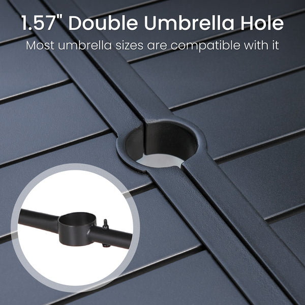 Diamond 7-Piece Patio Dining Set with Enlarged Table