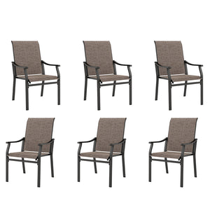 Patio 2-Piece Textliene Fixed Chair for Dining Garden PHI VILLA