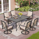 Coco 7-Pcs Dining Set witn Enlarged Table for Deck