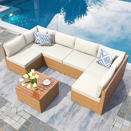 4-Seater Affordable All Weather Wicker Outdoor Couch