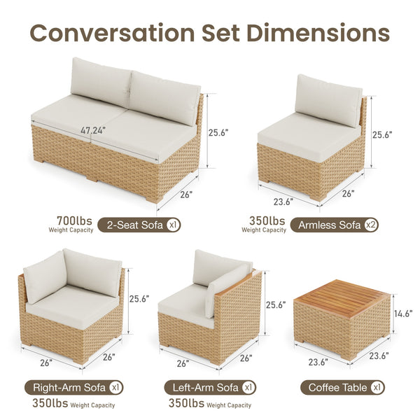 4-Seater Affordable All Weather Wicker Sofa Set