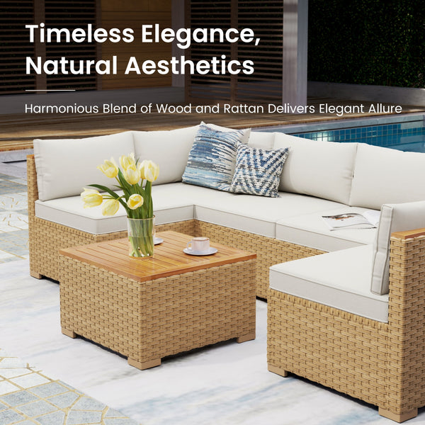 4-Seater Affordable All Weather Wicker Sofa Set