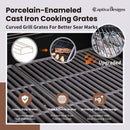 Patio Propane Grill BBQ with 4 x 8000 BTU Burners and 10,000 Side Burner-Captiva Designs