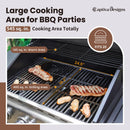 Patio Propane Grill BBQ with 4 x 8000 BTU Burners and 10,000 Side Burner-Captiva Designs