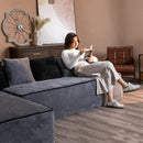 Phi Villa 104" Deluxe Indoor Modular Cloud Sectional Couch Assembly-free Ready-to-use Sofa