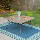 PHI VILLA 8 Person Wood-like Steel Table