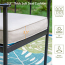 Streamline Steel Fixed Chairs for Outdoor Dining