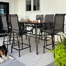 7-Piece Patio Bar Set with 6 Bar Stools for Poolside, Graden PH VILLA