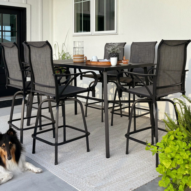 7-Piece Patio Bar Set with Bar Stools for Poolside, Graden PH VILLA