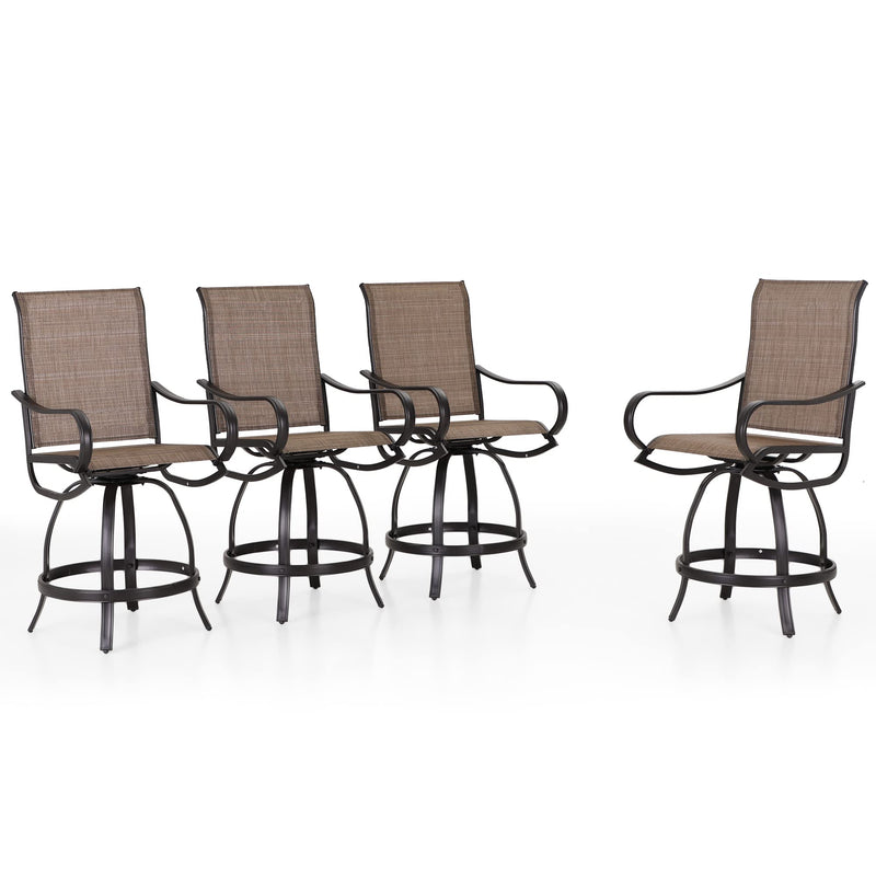 Phi Villa Outdoor Swivel Textilene Bar Stools