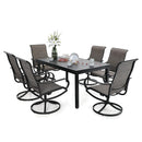 7/9-Piece Patio Dining Set with Extendable Table & Upgraded Padded Swivel Chairs PHI VILLA