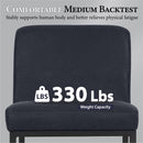 PHI VILLA Black Bar Stools— Counter Height Bar Stool Leather Stools Barstools with Back for Kitchen Counter