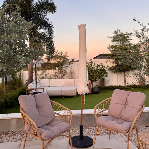 7ft Patio Beach Tassel Umbrella UPF 50+ With Carry Bag