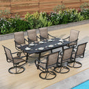 7/9-Piece Outdoor Dining Set with Extendable Table for Multiple Uses PHI VILLA