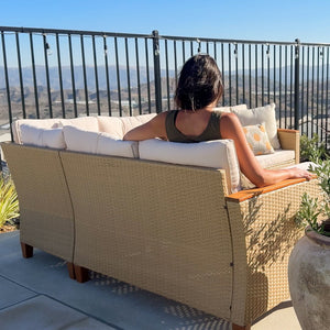 Laguna 8-Seat Patio Modular Sofa Set with Lift Top Table