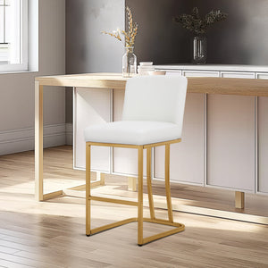 24 Inch Modern PU Leather Counter Stools for Kitchen Island