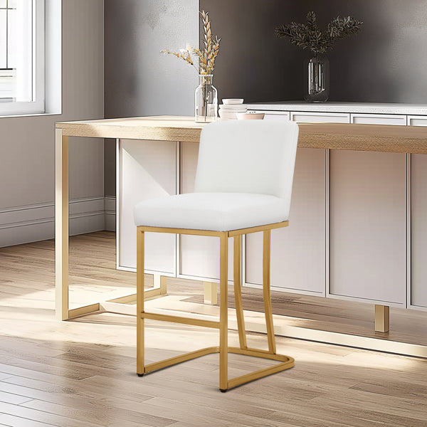 24 Inch Modern PU Leather Counter Stools for Kitchen Island