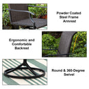 PHI VILLA Rattan Swivel Outdoor Dining Chairs