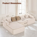 Phi Villa 104" Deluxe Indoor Modular Cloud Sectional Couch Assembly-free Ready-to-use Sofa