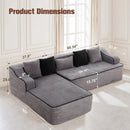Phi Villa 104" Deluxe Indoor Modular Cloud Sectional Couch Assembly-free Ready-to-use Sofa