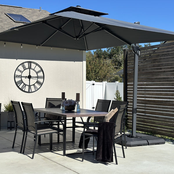 9X12ft Hydraulic Cantilever Patio Umbrellas in 4 Colors