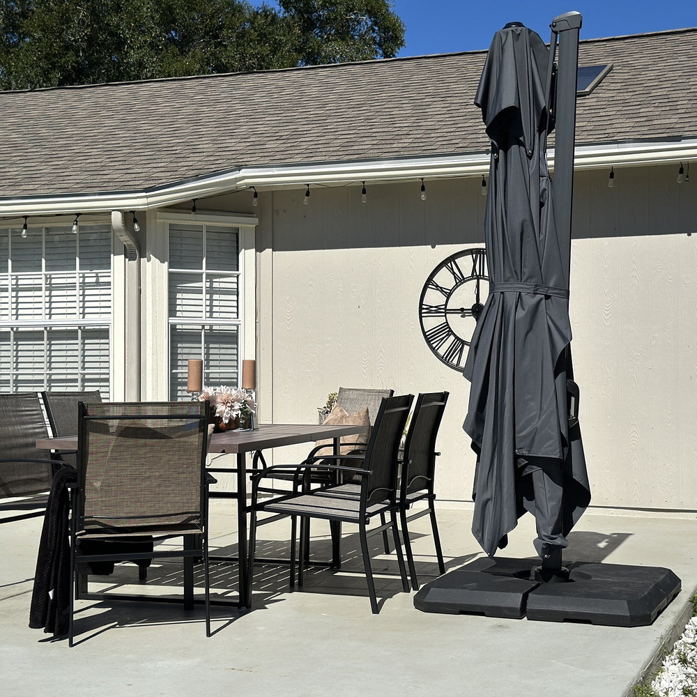 9X12ft Hydraulic Cantilever Patio Umbrellas in 4 Colors