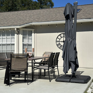 9X12ft Hydraulic Cantilever Patio Umbrellas in 4 Colors