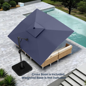 9X12ft Hydraulic Cantilever Patio Umbrellas in 4 Colors