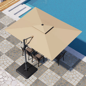 9X12ft Hydraulic Cantilever Patio Umbrellas in 4 Colors