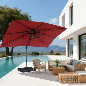 9X12ft Hydraulic Cantilever Patio Umbrellas in 4 Colors
