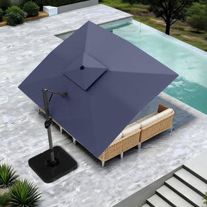 9X12ft Hydraulic Cantilever Patio Umbrellas in 4 Colors