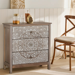 French Country 3 Drawers Accent Chest