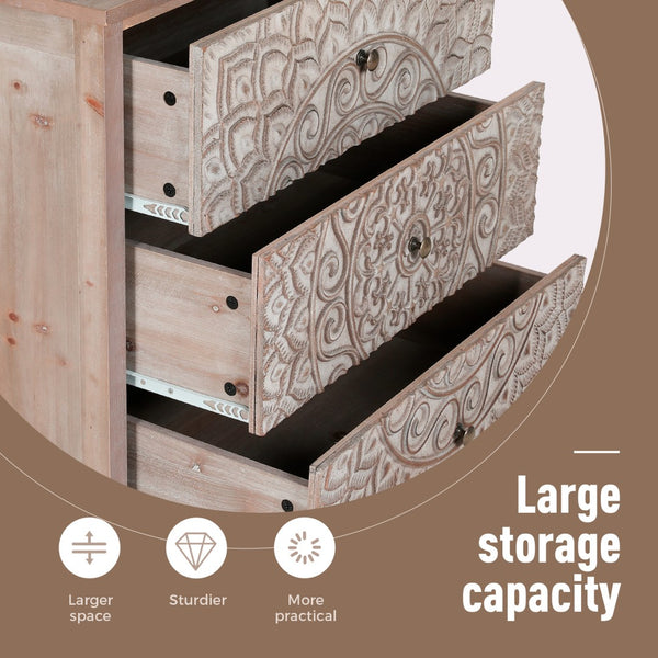 French Country 3 Drawers Accent Chest
