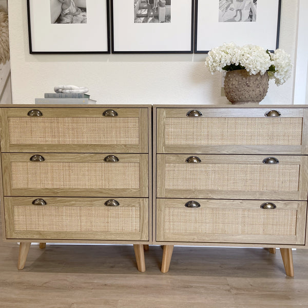 Natural Rattan Storage Cabinet and Chest of Drawers