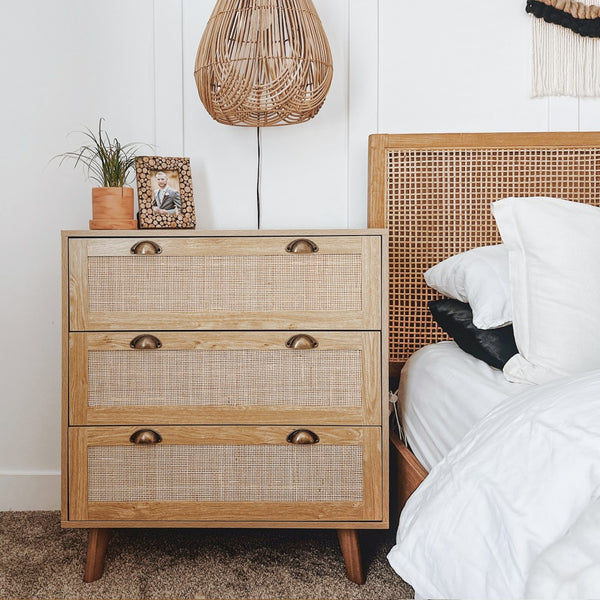 Natural Rattan Storage Cabinet and Chest of Drawers