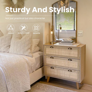 Natural Rattan Storage Cabinet and Chest of Drawers