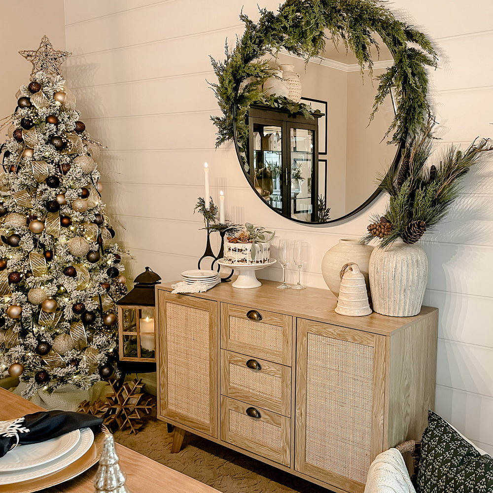 Natural Rattan Storage Cabinet and Chest of Drawers