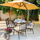 stylish metal dining set for 6 in patio