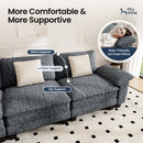 Living Room Sofa Chenille Cloud-like Couch Modular Sectional Large Set