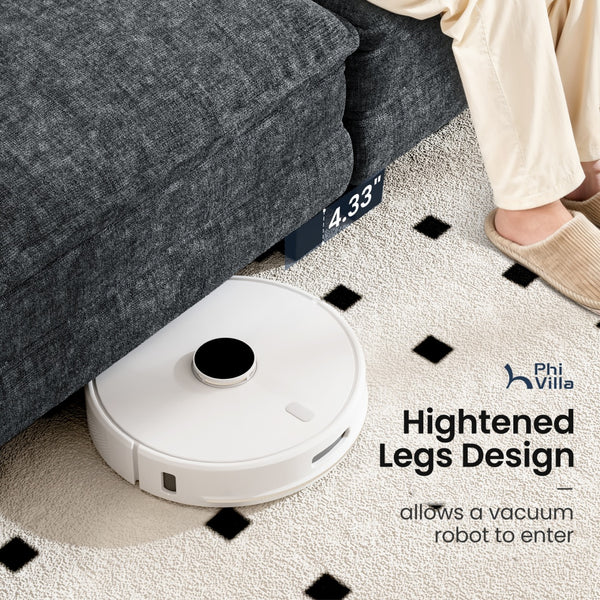 Briar Chenille Living Room Sofa Cloud-like Modular Sectional with Ottoman