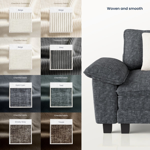 Briar Living Room Sofa Chenille Cloud-like Couch Modular Sectional Large Set