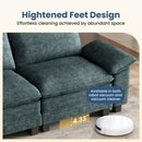 Living Room Modular Sectional Sofa Couch Cloud-like Chenille with Ottoman