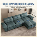 Living Room Modular Sectional Sofa Couch Cloud-like Chenille with Ottoman