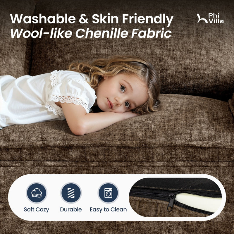 Cloud-like Living Room Modular Sectional Sofa Couch Chenille