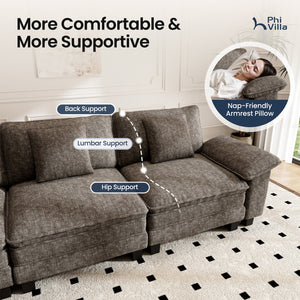 Briar Living Room Sofa Chenille Cloud-like Couch Modular Sectional Large Set