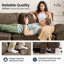 Chenille Living Room Sofa Couch Cloud-like Modular Sectional with Ottoman