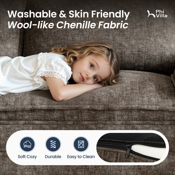 Briar Living Room Sofa Chenille Cloud-like Couch Modular Sectional Large Set