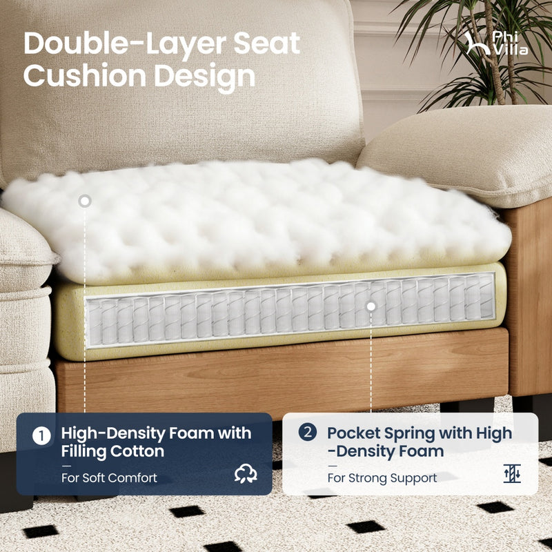 Living Room Sofa Modular Sectional Cloud-like Couch Chenille Large Set