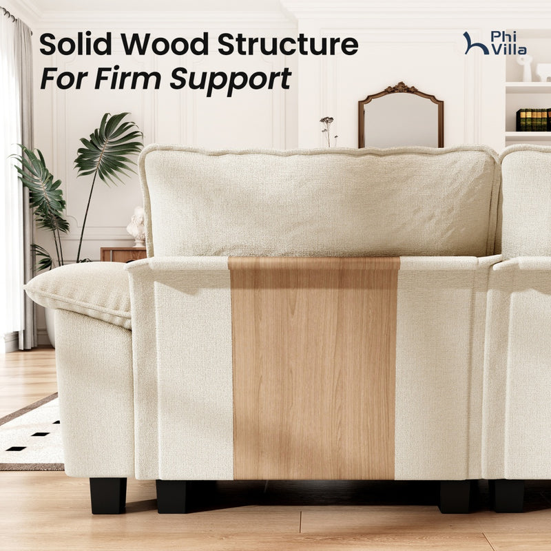 Cloud-like Living Room Modular Sectional Sofa Couch Chenille